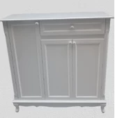 Ayakkabılık 12225 Klasik Kayın Avangart Aslan Ayak Parlak Beyaz 3Kapak El Yapım - 1