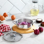 Schafer Micro Mini Basık Çelik Tencere 14 Cm-2 Parça - 1