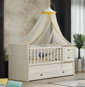 Takım Urlu 12078 ARTE Model BEBEK Oda Büyüyen Karyola BEŞİK Gardrop Şifonyer Kutu sevk - 4