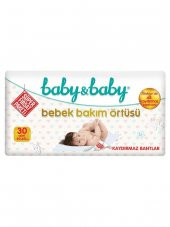 Baby&Baby Kaydırmaz Bantlı Bebek Bakım Örtüsü 30x4 120 Adet - 1