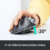Logitech MX Ergo Kablosuz Konforlu Trackball Mouse - Siyah - 3
