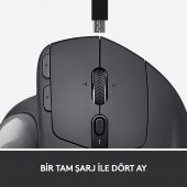 Logitech MX Ergo Kablosuz Konforlu Trackball Mouse - Siyah - 9