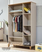 Dolap Urlu 12047 EGE 3kapı Model Krem Renk şık ürün Kalite malzeme İtinalı paket kargo - 2