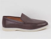 KAHVE HAKİKİ DERİ LOAFER ERKEK AYAKKABI CHELSY - 1