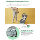 Huggy Wave Bebek Hareket Ettikçe Sallanabilen Kademeli Müzikli Titreşimli Anakucağı - 11