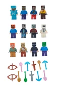 Hayal Gücünüzü Minecraft Evrenine Taşıyan Lego Uyumlu 12 Karakterli 24 Parça Minecraft Figür Seti - 1