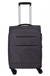 Pierre Cardin Ultra Light Hafif Lüx Kumaş Kabin Boy Valiz Gri PC4200 - 2