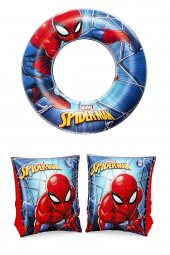 Plajda Örümcek Adam'a Dönüşün! Spiderman Temalı Deniz Simidi ve Kolluk Seti - 1