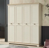 Dolap Urlu 12038ARTE 4kapı Model Beyaz Renk şık Kalite malzeme İtinalı kargo El Yapım - 1