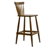 Sandalye 1922 Zus282 KAFES Model Yüksek CAFE/MUTFAK Kayın Oval Çıta Ceviz El yapı - 1