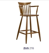 Sandalye ST 1920 Zus278 Cafe KAFES Yüksek Model Kayın Ayak Ceviz Tam Kolçak El Yapım thumbnail 4