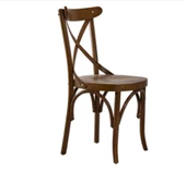 Sandalye 19898 Zus249 Çapraz Sırtlık Model Bambu Retro Ayak Ceviz Renk El Yapım thumbnail 1