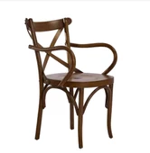 Sandalye 19895 Zus246 Çaprz Sırt Model Kayın Bambu Kolçak Açk Ceviz Renk El Yapım thumbnail 1