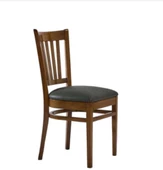 Sandalye 198797 Zus226 ÇITA Klasik Ceviz Boya Kayın Ayak Suni Deri Siyah Oturum thumbnail 1