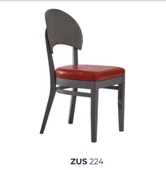 Sandalye 198795 Zus224 Papel Oval Sırt Model Kayın RETRO Antrasit Kırmızı Sunider - 7