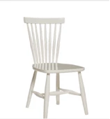 Sandalye 198773 Zus201 Çıtalı Oval Sırtlık Model Kayın Ayak Beyaz Boya El Yapım thumbnail 1