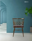 Sandalye 198766 Zus194 Damla Sırtlık Model Kayın Ayak Parlak Ceviz Boya El Yapım - 6