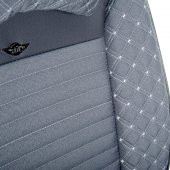 Renault Megane 4 HB Lüks Deri Oto Koltuk Kılıfı Ön/Arka Set Füme - 4
