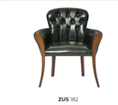 Sandalye 198754 Zus182 Kpitone Model Oyma Ayak Kayın Ayak Ceviz -Yeşil Suni Deri thumbnail 5