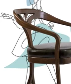 Sandalye198730 Zus155 Desen Sırtlık Model Kayın Ayak Ceviz renk Sunideri El Yapım thumbnail 2