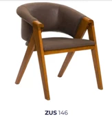 Sandalye 198722 Zus146 Ters V Ayak MODEL Ahşap Ayak Ceviz Kahve Kumaş El Yapım thumbnail 6