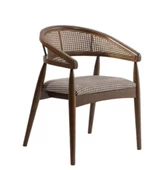 Sandalye 198719 Zus143 Hasır Sırtlık MODEL Tam Kolçak Kayın Ayak Ceviz El Yapım thumbnail 1