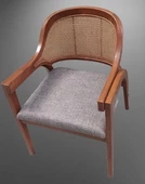 Sandalye 19868 Zus132 Hasır Sırtlık MODEL Ahşap Kayn ORT Otrm Açık Ceviz El Yapım - 7