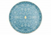 Porland Glamorous Turkuaz Düz Tabak 24 cm 04A+P021554 - 1