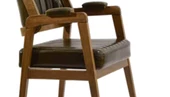 Sandalye 19863 Zus127 Dilim MODEL Kolçaklı Kayın Ortopedik Oturm Suni Deri ElYapı - 3