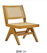 Sandalye 19860 ST Zus124 Hasır MODEL Kayın ayak Rahat Oturum Açık Ceviz El Yapım thumbnail 1