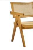Sandalye 19858 Zus122 Hasır Tam Kolçak Kayın ayak Rahat Otrm Açık Ceviz El Yapım thumbnail 3