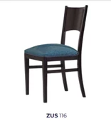 Sandalye 19852 Zus116 Ahşap Sırtlık MODEL Kayn mavi-Siyah Renk Şönil Kumş El Yapı - 6