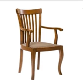 Sandalye19844 Zus108 Aslan Ayak Çıtalı MODEL Tam Kolçaklı Kayın Ceviz El Yapım thumbnail 1