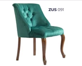 Sandalye 19829 ZUS091 Kapitone Model Kayın Aslan Ayak Geniş Ort Oturum El Yapım - 1