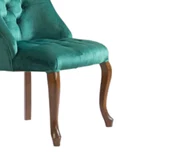 Sandalye 19829 ZUS091 Kapitone Model Kayın Aslan Ayak Geniş Ort Oturum El Yapım - 6