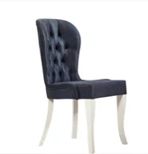 Sandalye 19818 Zus080 Kapitone Sırt Kayın Aslan Ayak Kavrar Mavi Sırtlık El Yapım thumbnail 1