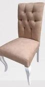 Sandalye 19812  Zus074 Kapiton Model Kayn Aslan ayak Ort Otrm Açık kahve El Yapım - 7
