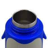 BottleBoss Penguen Figürlü Paslanmaz Çelik Çocuk Matarası 350 Ml Mavi - 3