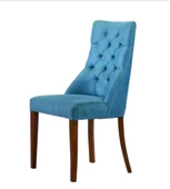 Sandalye 19803 Zus065 Kapitone Model Mavi Renk OrT Sırt Kavrar Kayın Ayak El yapı - 1