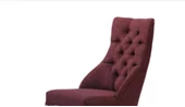 Sandalye 19804 Zus066 Kapitone Model Bordo Renk Ort Oturum Sırt Kavrar Kayın Ayak thumbnail 4
