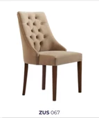 Sandalye 19805 Zus067 Kapitone Model Bej Renk Ort Nubuk Kumaş Yarım kolçak Kayın thumbnail 5