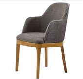 Sandalye 19798 Zus061 Berjer Model Gri Renk Tam Kolçak Ort Oturum Ceviz Boya Ayak thumbnail 1