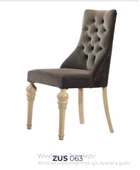 Sandalye 19800 Zus063 Kapitone Model Gri Renk Ort Sırtı Kavrar Krem Kayın Ayak thumbnail 6