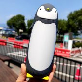 BottleBoss Penguen Figürlü Paslanmaz Çelik Çocuk Matarası 350 Ml Gri thumbnail 5