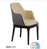 Sandalye 19796 Zus059 Kolçak Model Gri-Bej Jaguar-Suni Deri Kumaş Ort Ot El Yapım - 1