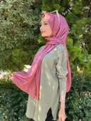 Kroren By Armanda Janjan, Janjanlı Şifon Şal İEKR7301  GÜL KURUSU 2 - 1
