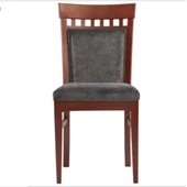 Sandalye 19780 Zus043 Küçük Pencere Model Kayın Parlak Ceviz Renk Gri El yapım - 1