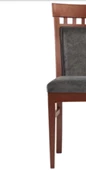 Sandalye 19780 Zus043 Küçük Pencere Model Kayın Parlak Ceviz Renk Gri El yapım - 2