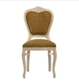 Sandalye 19766 ST Zus029 Oval Çizgi Model Kayın Çizgi Ayk Örgü Kumaş Krem El yapı thumbnail 1