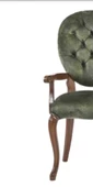Sandalye 19763 Zus026 Klasik Kapitone Sırtlık Model Şönil Kumaş Ort Otr El Yapım - 4